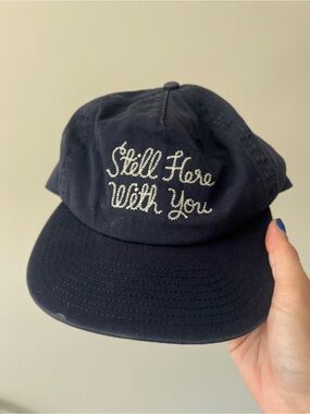 Still Here With You Navy Embroidered Baseball Cap Noah Kahan Stick Season